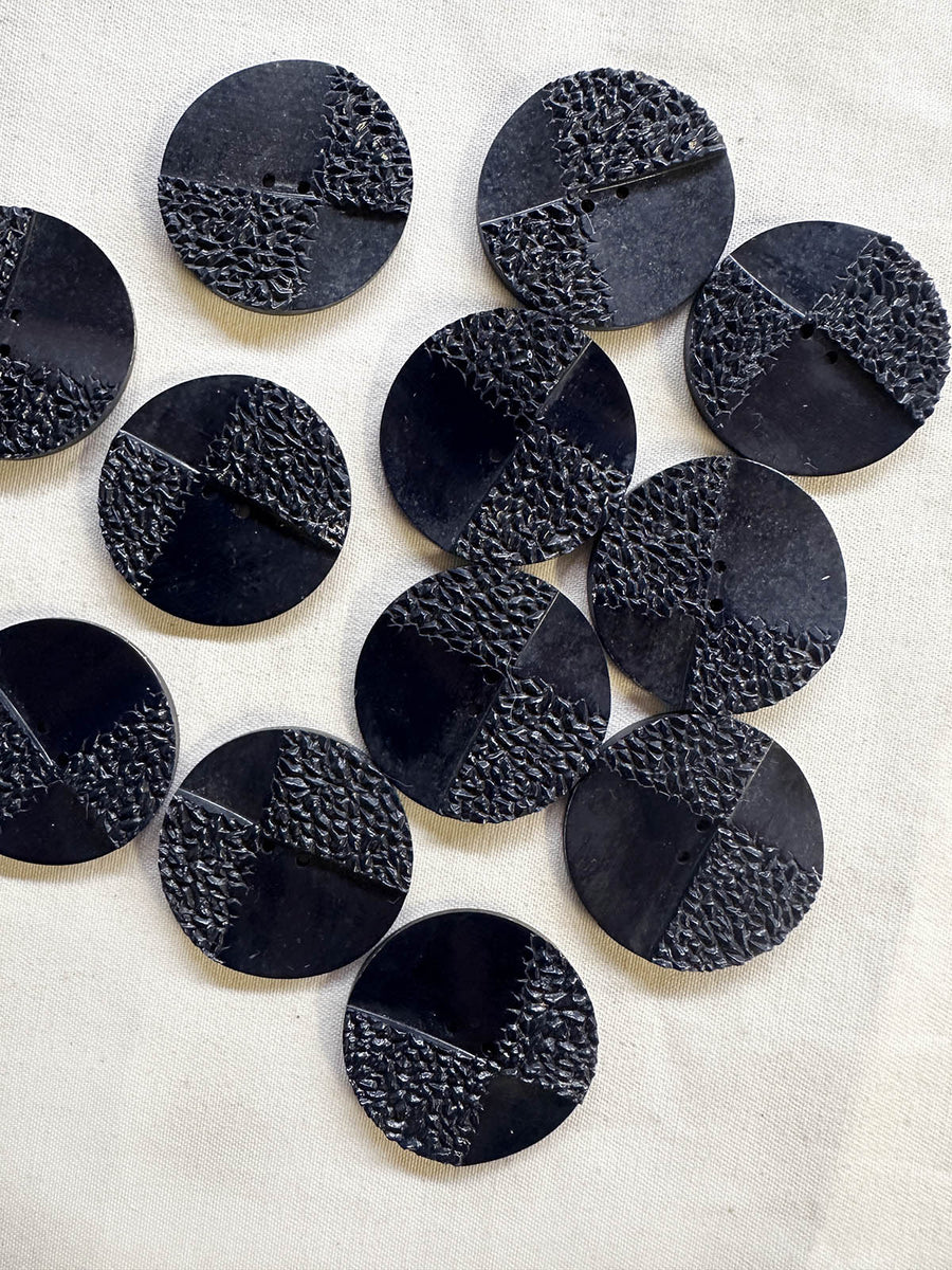 Vintage Italian Lava Rock Buttons - L'Etoffe Fabrics LLC