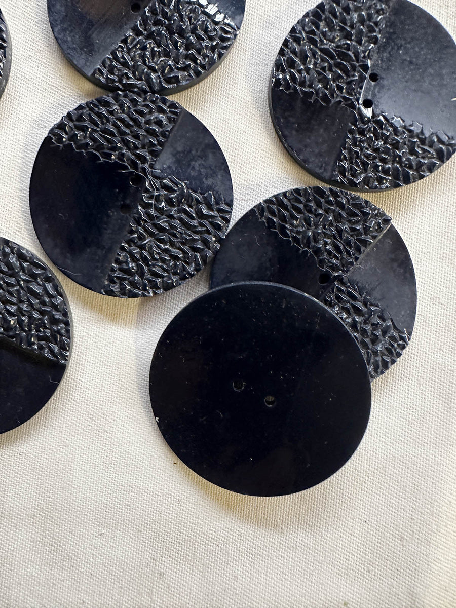 Vintage Italian Lava Rock Buttons - L'Etoffe Fabrics LLC