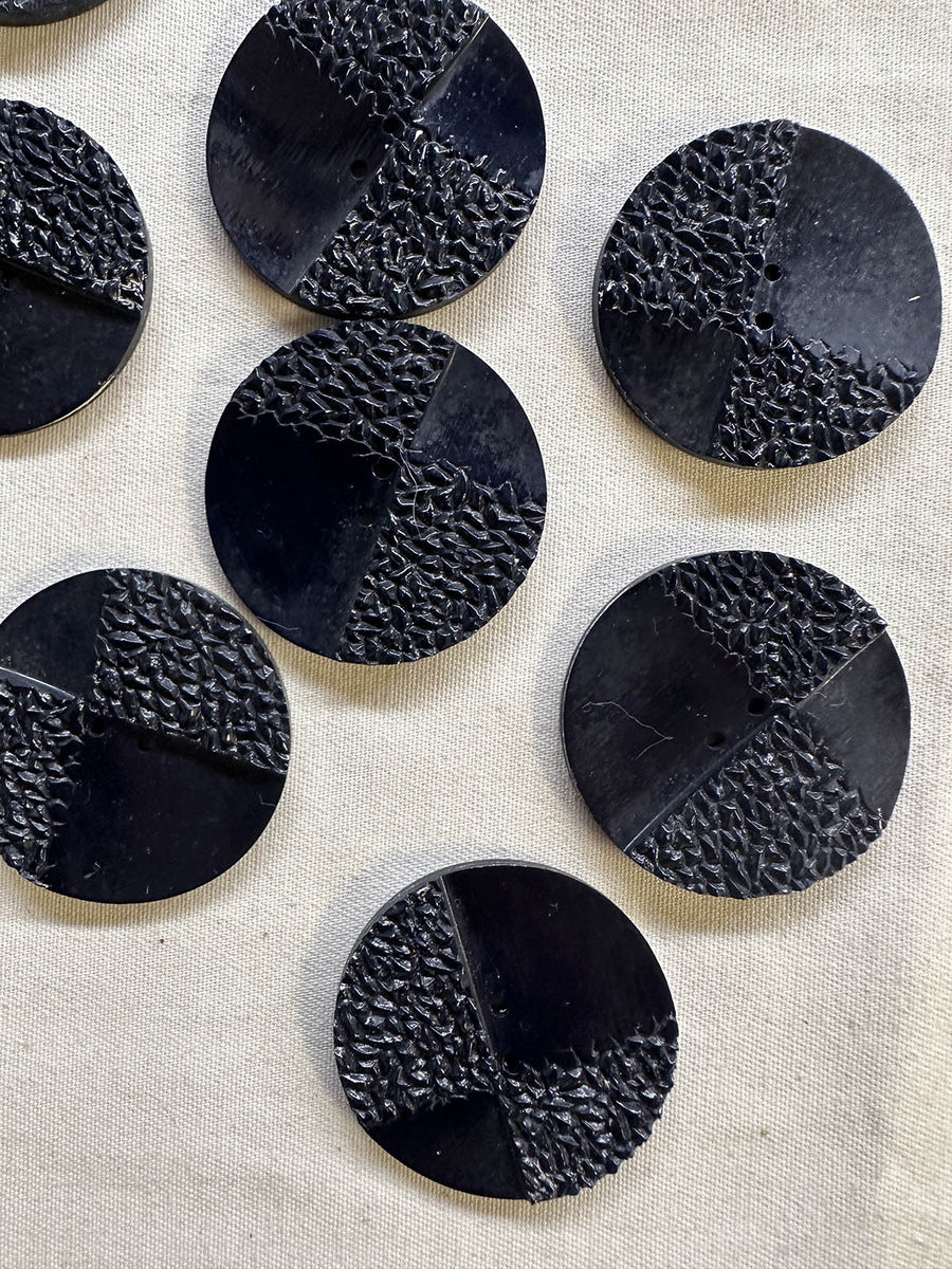 Vintage Italian Lava Rock Buttons - L'Etoffe Fabrics LLC