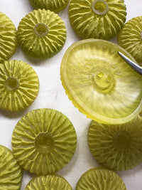 Vintage Italian Lime Sunshine Buttons - L'Etoffe Fabrics LLC
