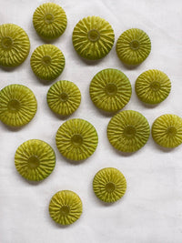 Vintage Italian Lime Sunshine Buttons - L'Etoffe Fabrics LLC
