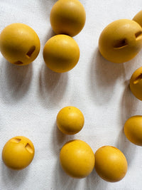 Vintage Italian Matte Ball Buttons Golden Rod - L'Etoffe Fabrics LLC