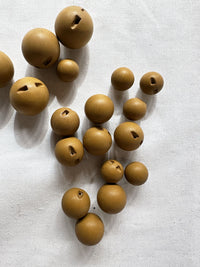 Vintage Italian Matte Ball Buttons Ochre - L'Etoffe Fabrics LLC
