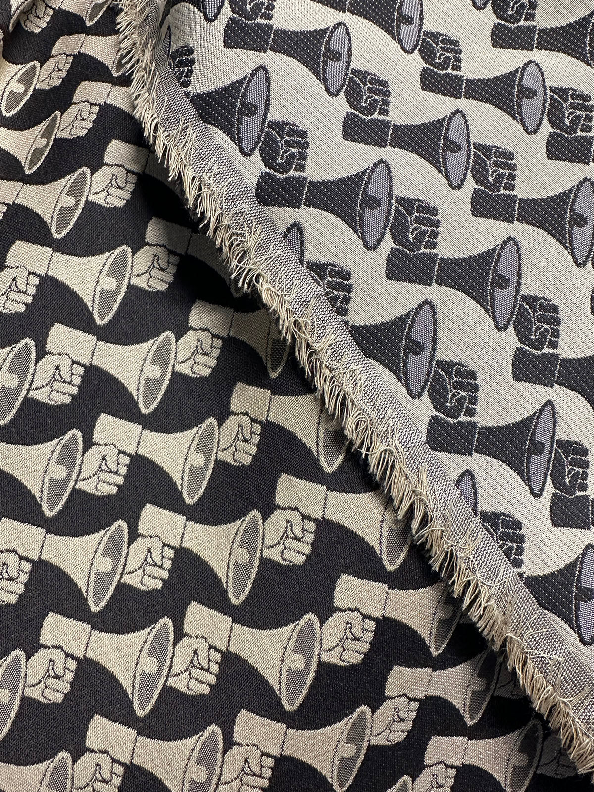 Vintage Italian Megaphone Jaquard Wool Suiting - L'Etoffe Fabrics LLC