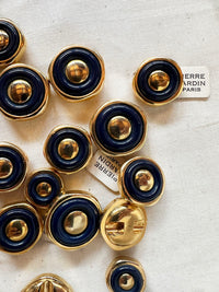 Vintage Italian PC Octagon Space Age Buttons - L'Etoffe Fabrics LLC