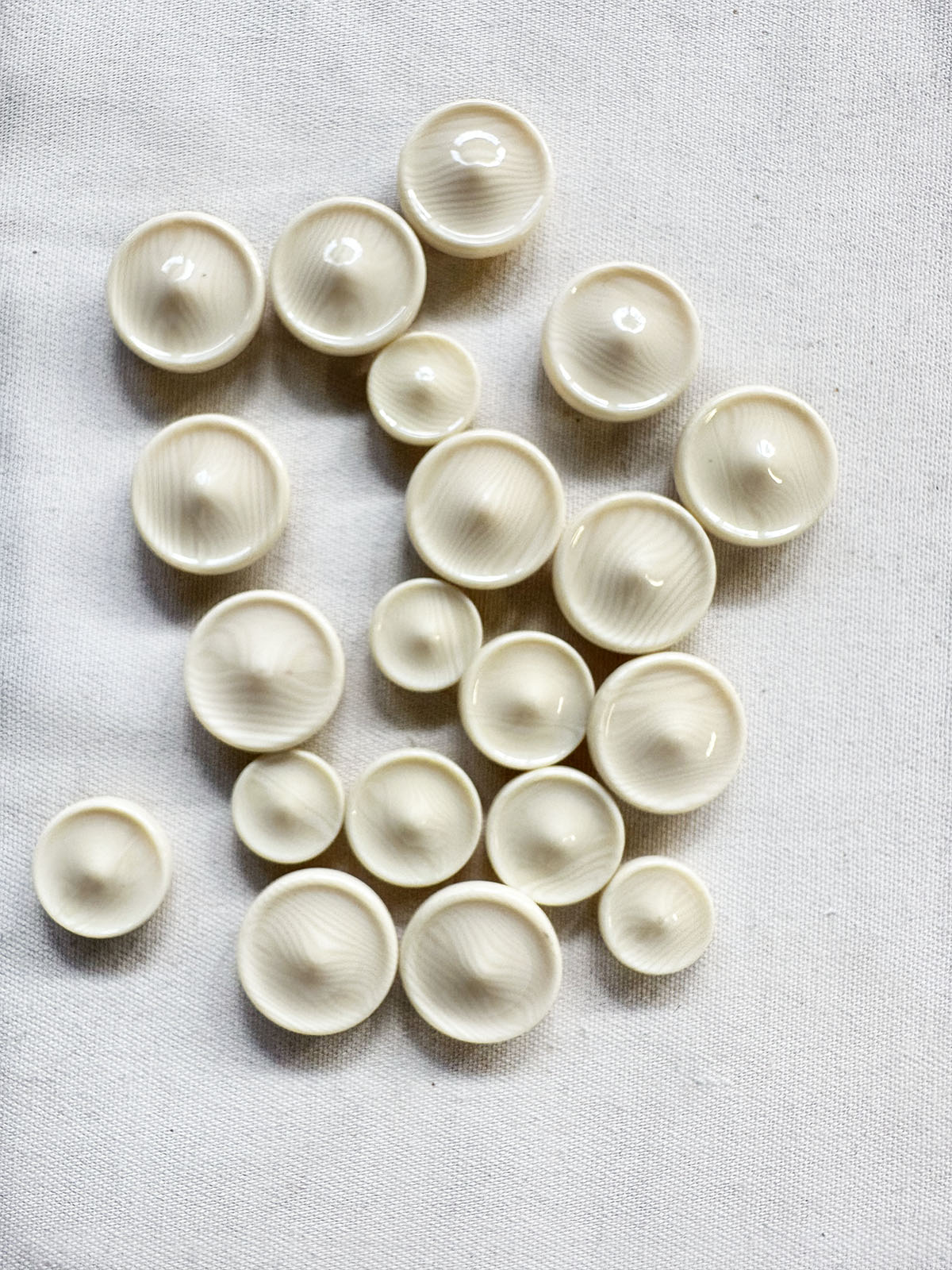 Vintage Italian Peaked Ivory Buttons - L'Etoffe Fabrics LLC