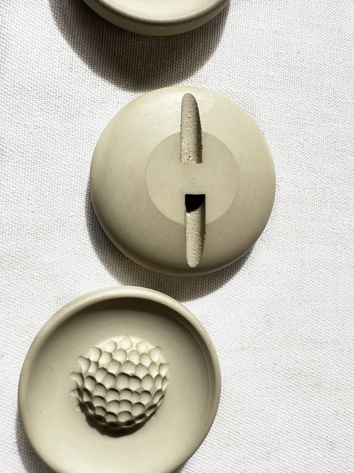 Vintage Italian Pistil Buttons Matte Bone - L'Etoffe Fabrics LLC