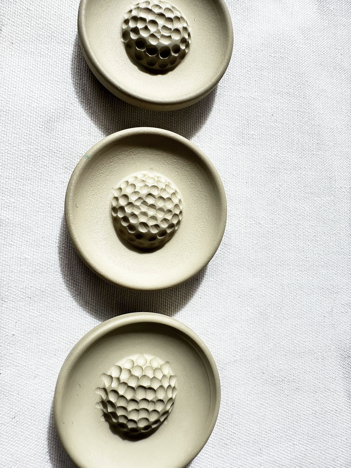 Vintage Italian Pistil Buttons Matte Bone - L'Etoffe Fabrics LLC