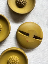 Vintage Italian Pistil Buttons Matte Ochre - L'Etoffe Fabrics LLC