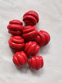 Vintage Italian Red Glossy Futurist Buttons - L'Etoffe Fabrics LLC