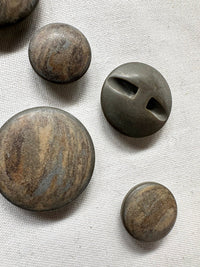 Vintage Italian Sand Grey Beach Stone Buttons - L'Etoffe Fabrics LLC
