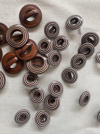Vintage Italian Saturn Ring Buttons - L'Etoffe Fabrics LLC