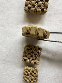 Vintage Italian Taupe Rope Weave Buttons - L'Etoffe Fabrics LLC
