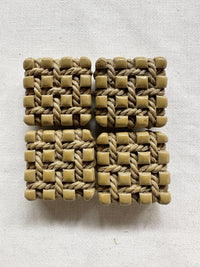 Vintage Italian Taupe Rope Weave Buttons - L'Etoffe Fabrics LLC