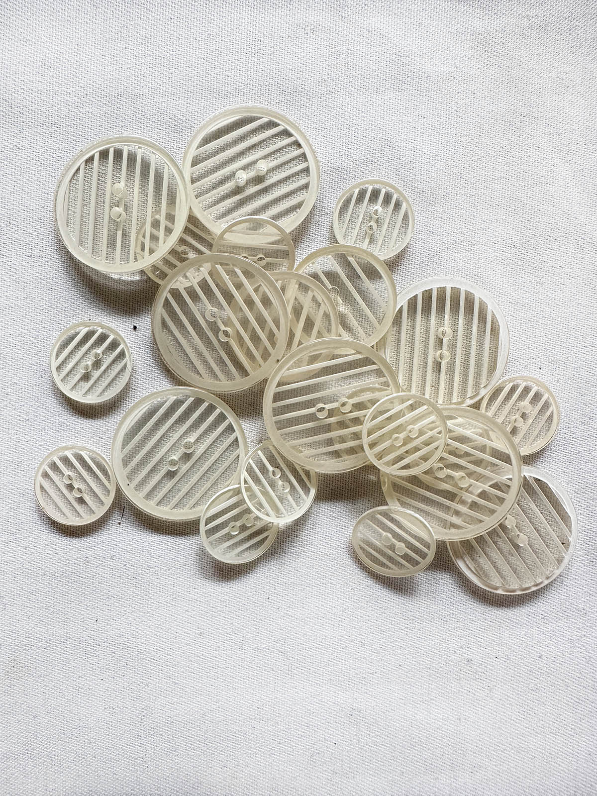Vintage Italian Vintage Clear Ivory Stripe - L'Etoffe Fabrics LLC