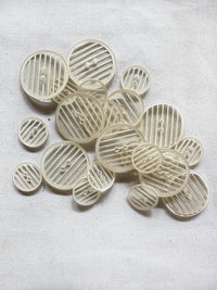 Vintage Italian Vintage Clear Ivory Stripe - L'Etoffe Fabrics LLC