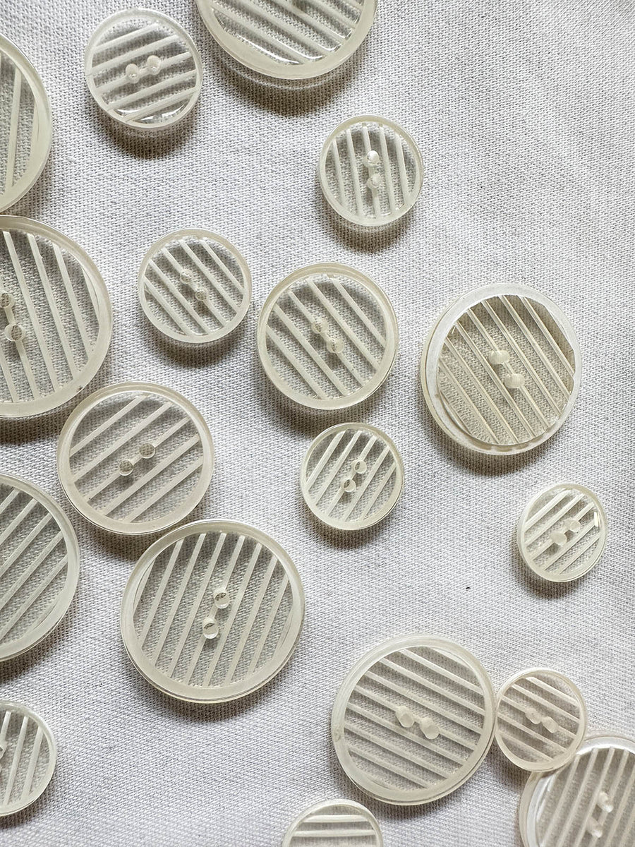 Vintage Italian Vintage Clear Ivory Stripe - L'Etoffe Fabrics LLC
