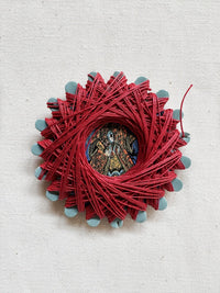 Vintage Red Sajou Waxed Linen Button Thread 20 meters - L'Etoffe Fabrics LLC