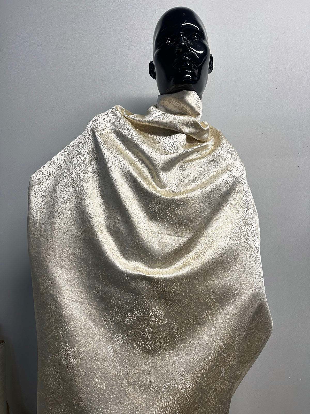 Vintage Satin Gold Matisse Jacquard - L'Etoffe Fabrics LLC