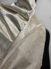 Vintage Satin Gold Matisse Jacquard - L'Etoffe Fabrics LLC