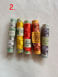 Vintage Silk Button Hole Thread Spools - L'Etoffe Fabrics LLC