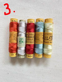 Vintage Silk Button Hole Thread Spools - L'Etoffe Fabrics LLC