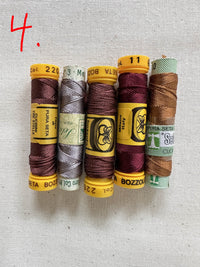 Vintage Silk Button Hole Thread Spools - L'Etoffe Fabrics LLC
