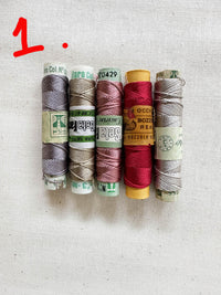 Vintage Silk Button Hole Thread Spools - L'Etoffe Fabrics LLC