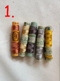 Vintage Silk Button Hole Thread Spools - L'Etoffe Fabrics LLC