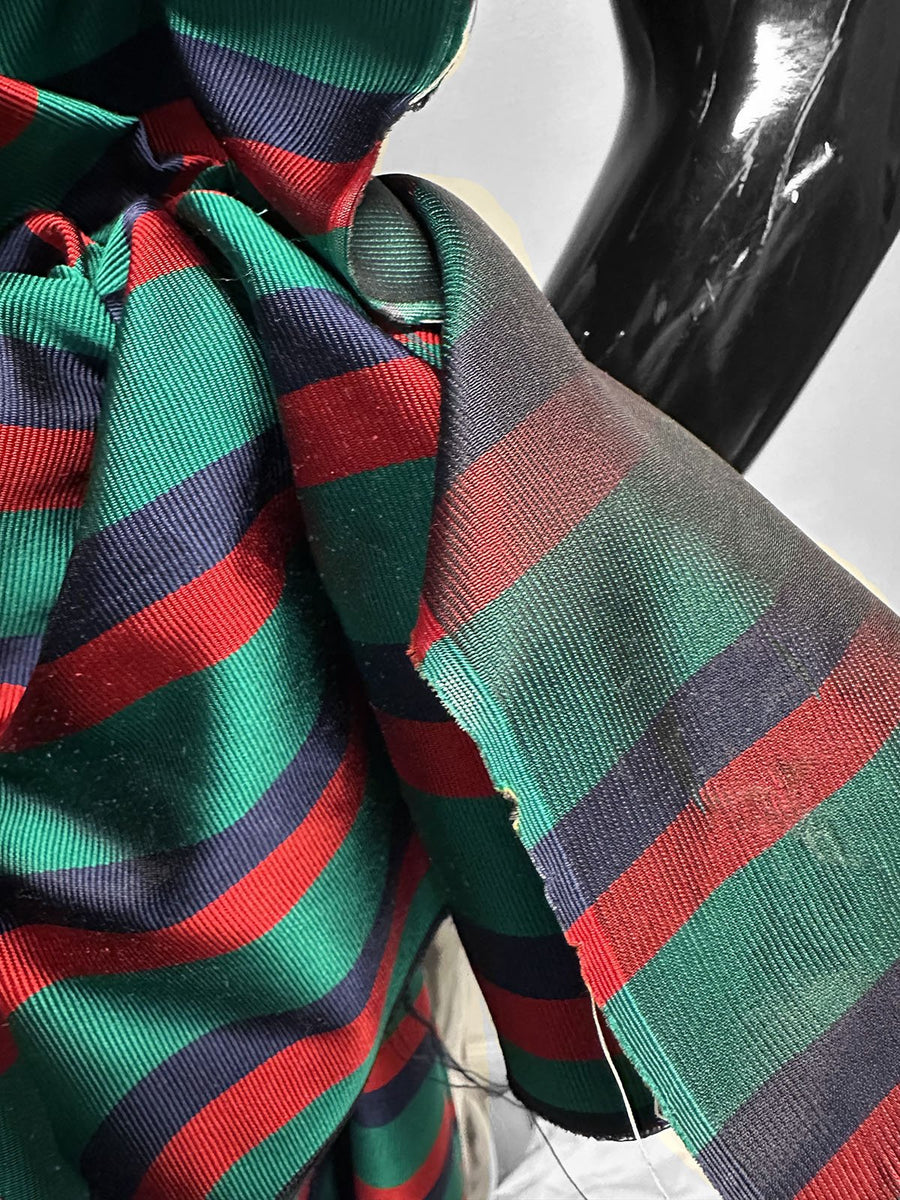 Vintage Silk Striped Tie Narrow - L'Etoffe Fabrics LLC
