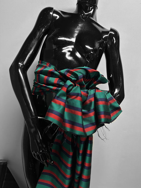 Vintage Silk Striped Tie Narrow - L'Etoffe Fabrics LLC