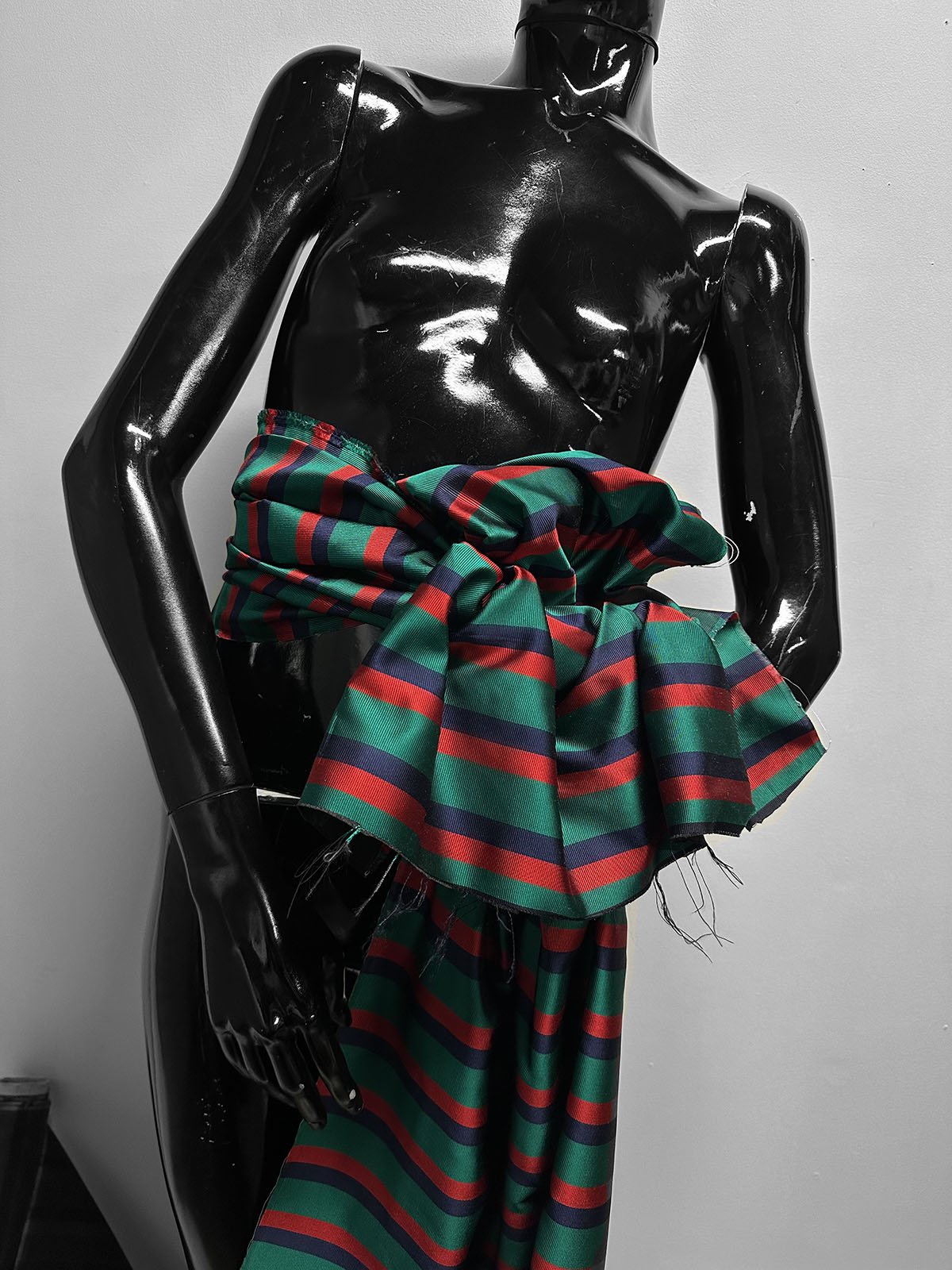 Vintage Silk Striped Tie Narrow - L'Etoffe Fabrics LLC