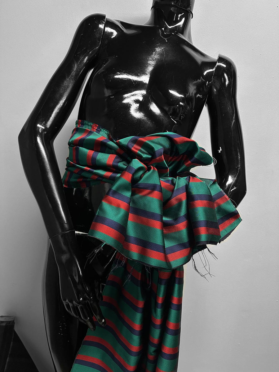 Vintage Silk Striped Tie Narrow - L'Etoffe Fabrics LLC