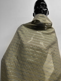 Vintage Striped Gold Organza - L'Etoffe Fabrics LLC