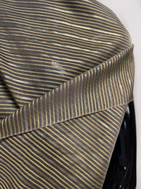 Vintage Striped Gold Organza - L'Etoffe Fabrics LLC