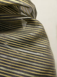 Vintage Striped Gold Organza - L'Etoffe Fabrics LLC