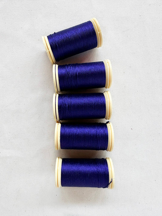 Violet Perlé Silk Button Hole Thread - L'Etoffe Fabrics LLC