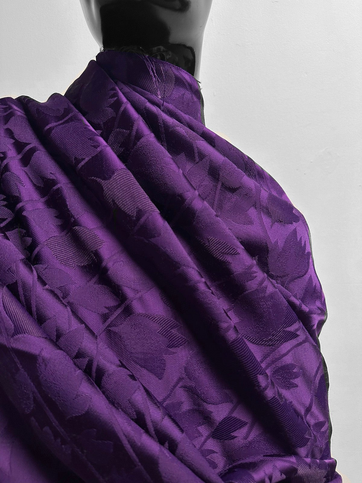 Violet Wool Viscose Jacquard - L'Etoffe Fabrics LLC