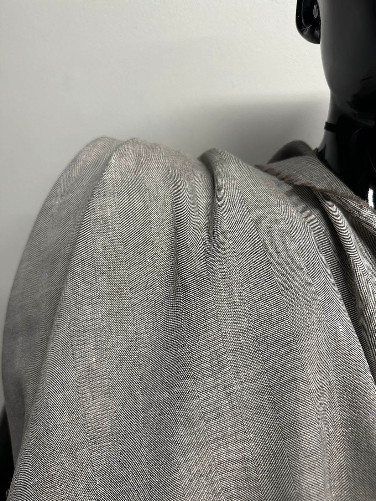 Vitale Barberis Canonico Wool Linen Herringbone Suiting - L'Etoffe Fabrics LLC