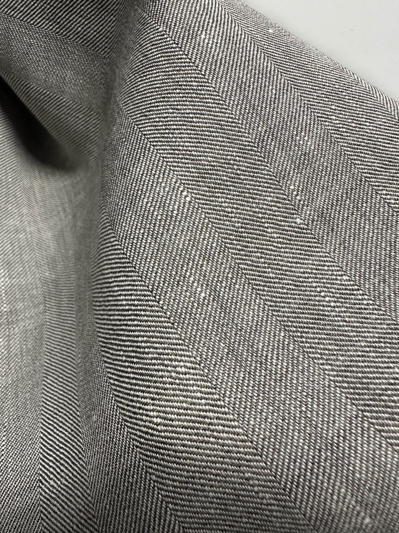 Vitale Barberis Canonico Wool Linen Herringbone Suiting - L'Etoffe Fabrics LLC