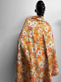 Warm Floral Rayon Twill Fabric - L'Etoffe Fabrics LLC