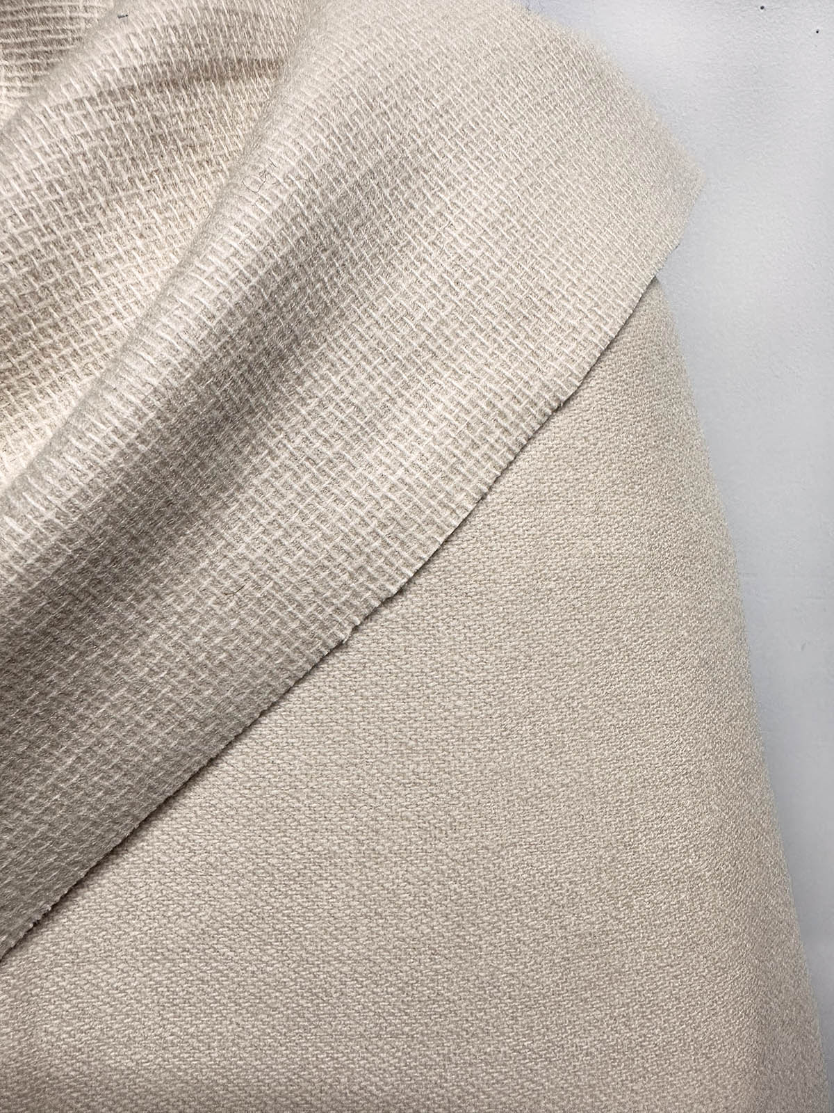 Warm Ivory Double Faced Wool Flannel - L'Etoffe Fabrics LLC