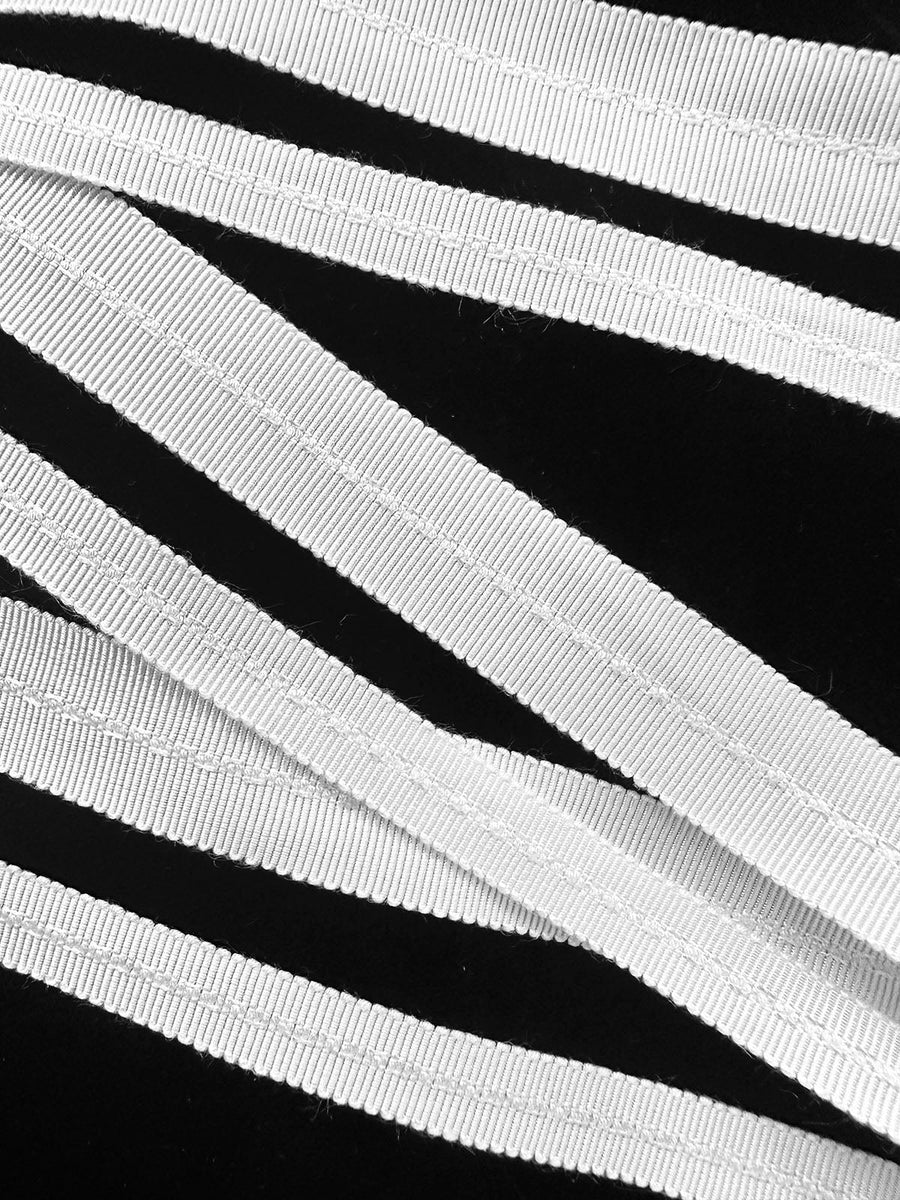 White Petersham Grosgrain Petersham Fold Over Binder - L'Etoffe Fabrics LLC