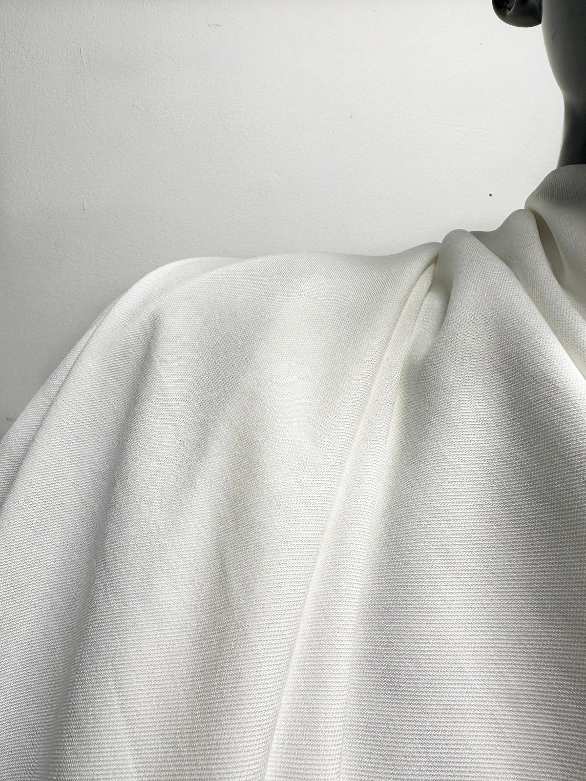 White Pique Tencel Fabric With Body - L'Etoffe Fabrics LLC