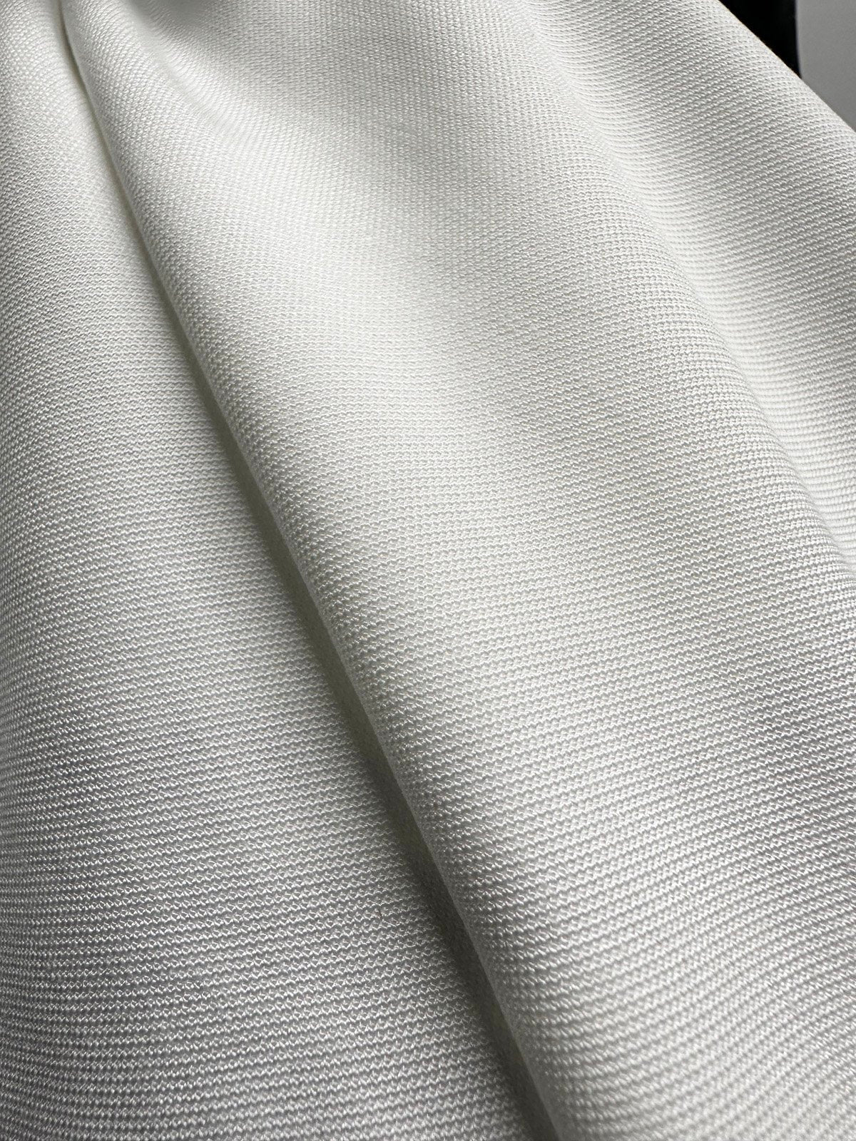 White Pique Tencel Fabric With Body - L'Etoffe Fabrics LLC