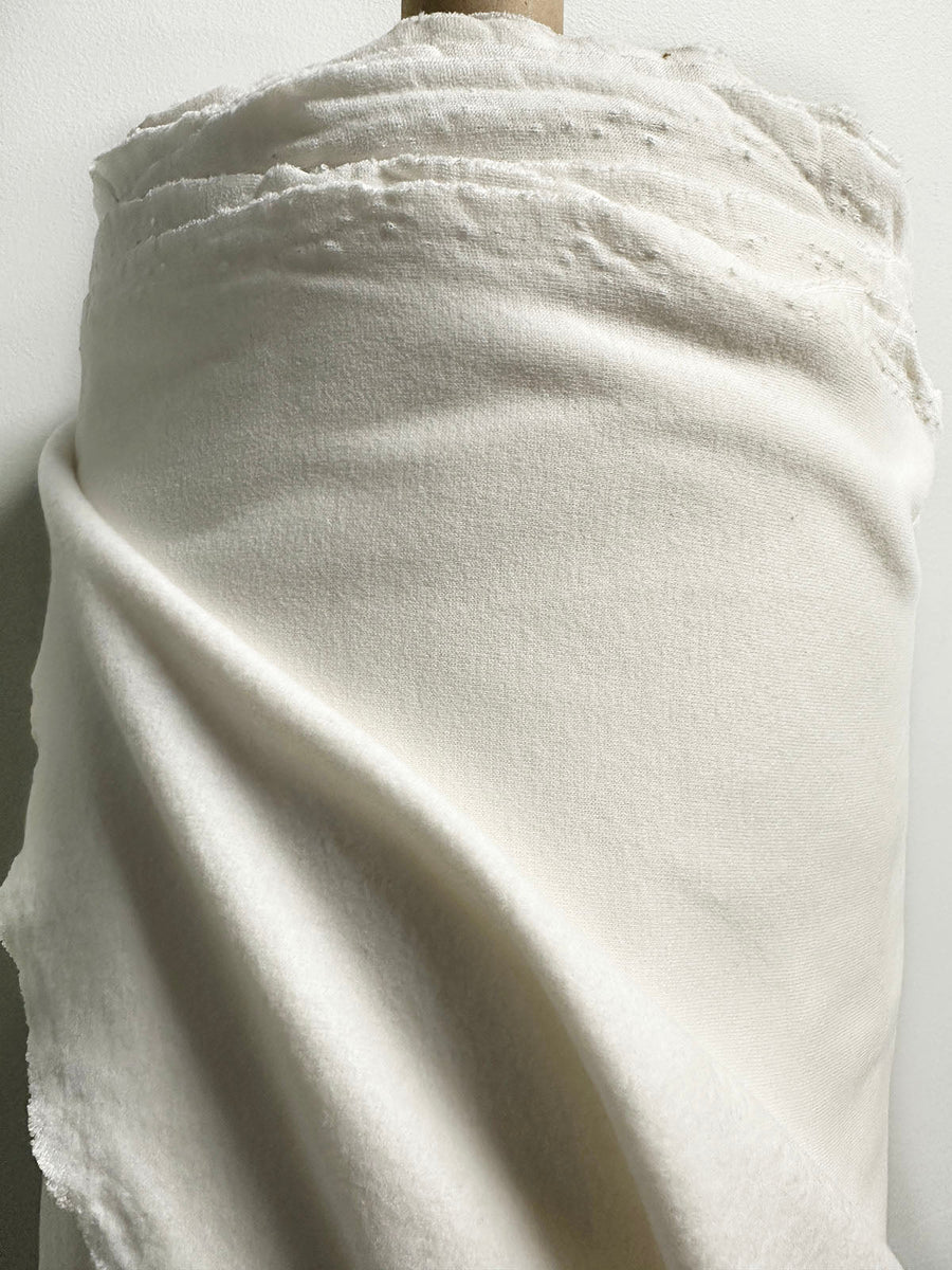 White Undyed Soft Sweatshirt Fleece - L'Etoffe Fabrics LLC