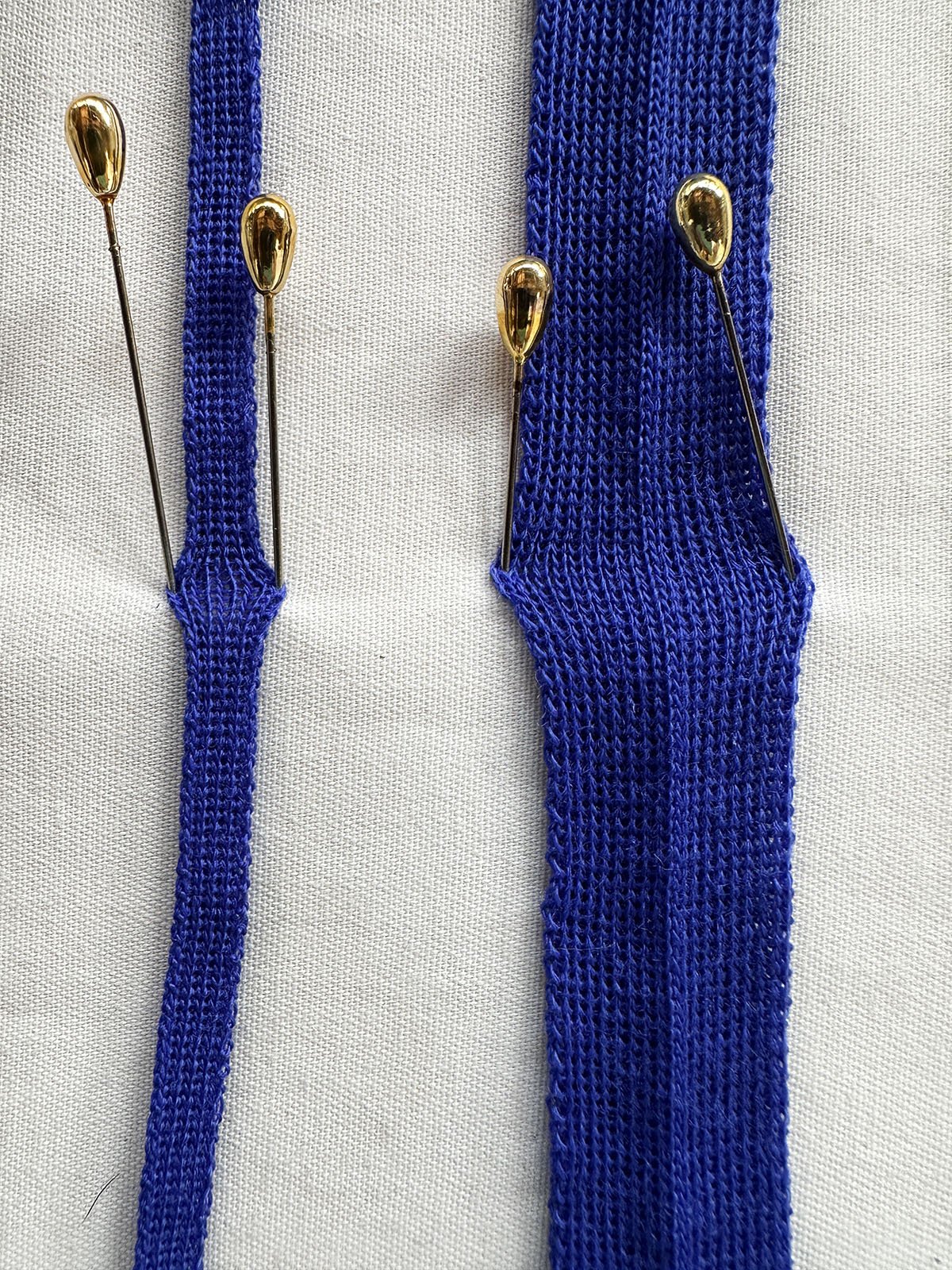 Yves Blue Wool Knit Binder - L'Etoffe Fabrics LLC