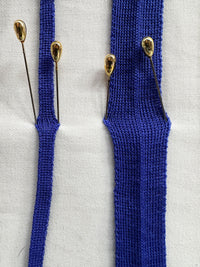 Yves Blue Wool Knit Binder - L'Etoffe Fabrics LLC