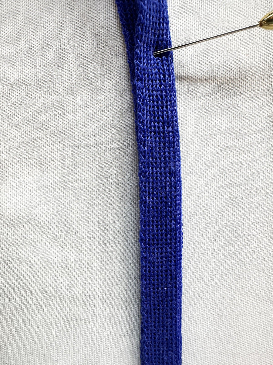 Yves Blue Wool Knit Binder - L'Etoffe Fabrics LLC