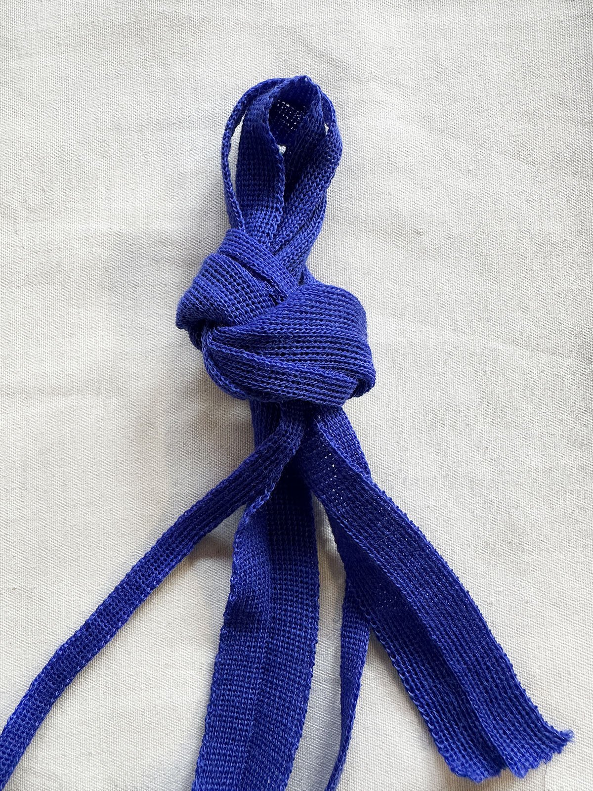 Yves Blue Wool Knit Binder - L'Etoffe Fabrics LLC